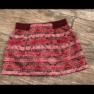 Toddler girls 18M red tweed mini skirt